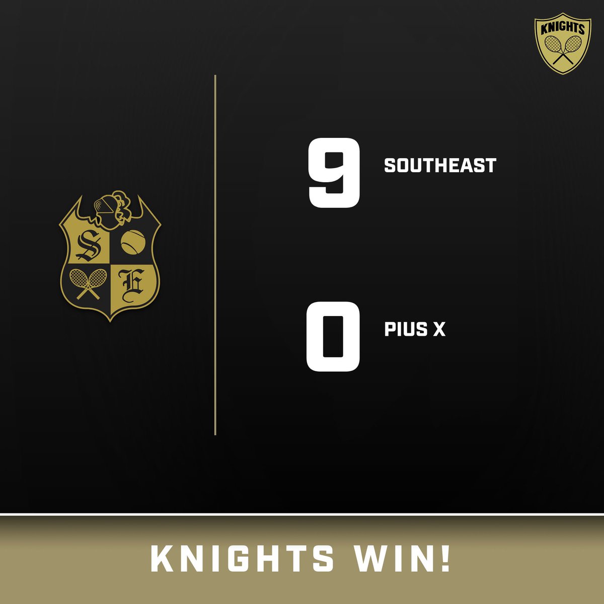 LSE gets the WIN over Pius X❕

Knights - 9
Bolts - 0

#KP