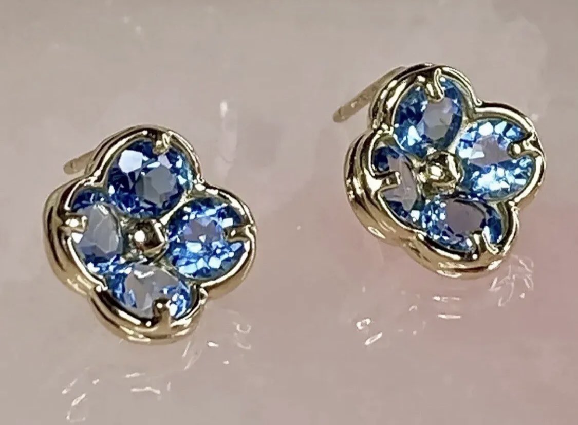 Brides. Grads. Mother’s Day. 🩵🩵🩵 14k Yellow Gold Blue Topaz Earrings - 1g - Imperial Gold ebay.com/itm/1760968472… #GOLD #14k #earrings #gemstone #gift #topaz #jewelry #mothersdaygift #grad