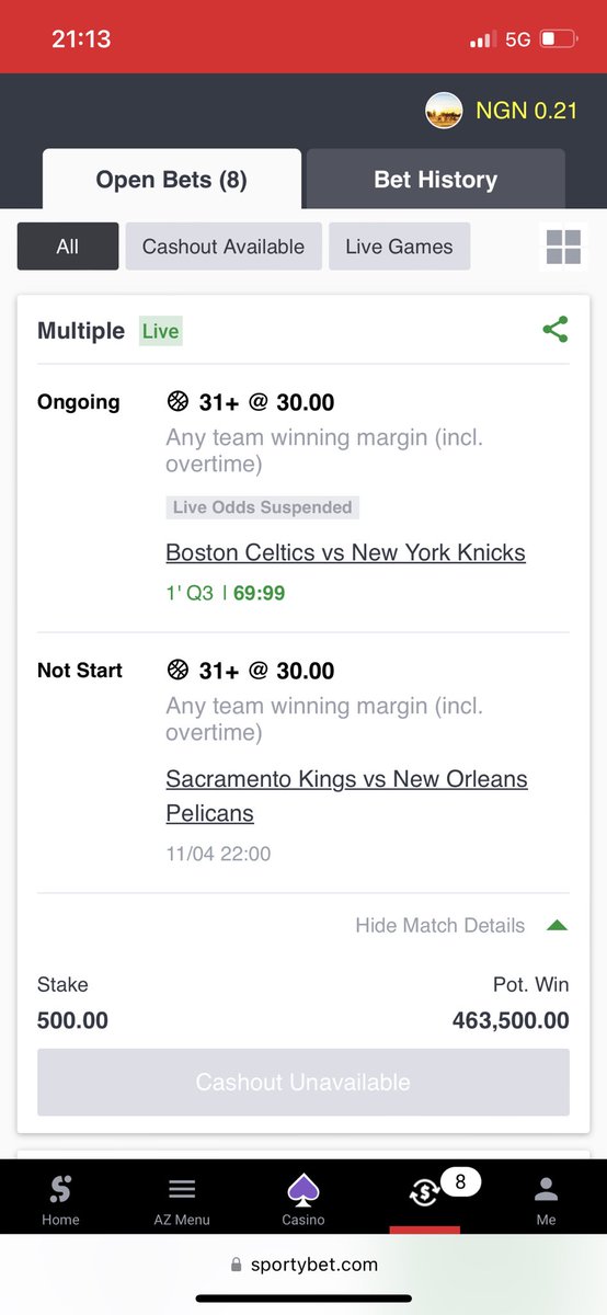 Go and select the remaining 1 single Sacramento Kings vs New Orleans Pelicans. 7B094F