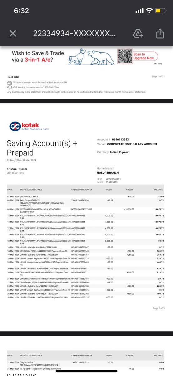 KrishnaOfficial's tweet photo. @KotakBankLtd I’ve been receiving email from Kotak, info regarding bank a/c which is never opened by me, on my name, with monthly payments info, never done by my side, with diff. mob.  no. Why is scam is being done on my name? I need to know the id provided while opening this a/c https://t.co/kwHu0cevz1