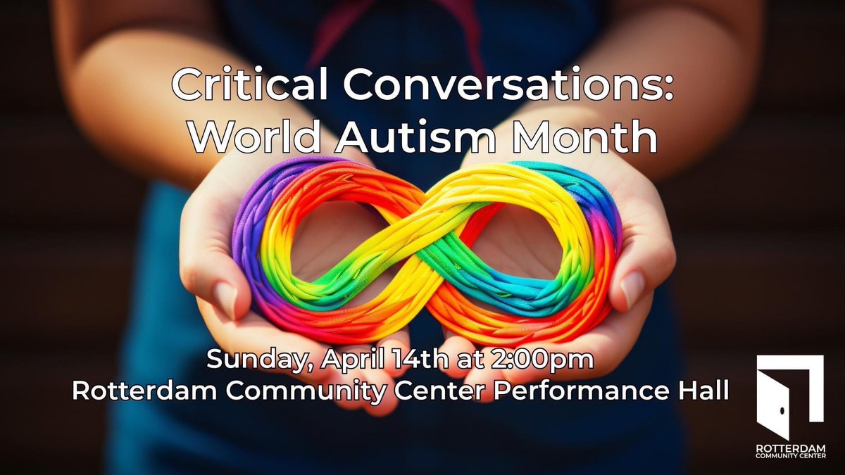 Join me for a “Critical Conversations' event on Sunday, April 14 at 2 PM at the Rotterdam community center. This month, as part of Autism Acceptance Month, we'll welcome parents Annie Grzywaczewski and Steve Oill, young adult activist Eddie Medick, and myself to address…