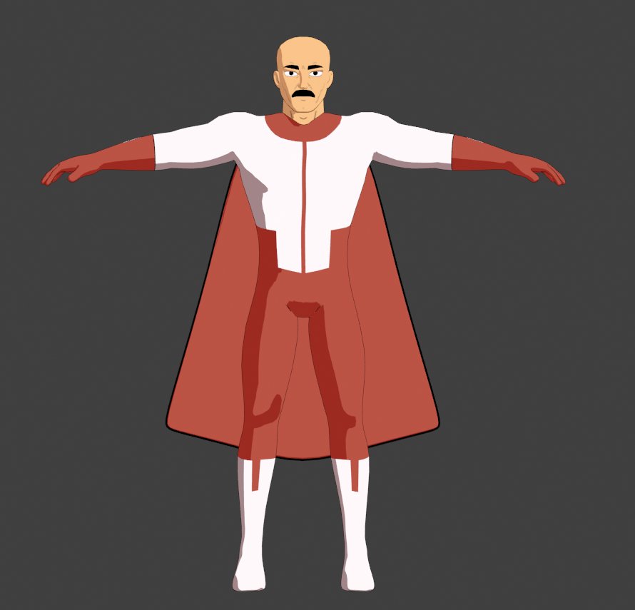 Omni man wip, having trouble with the hair :( 
#Invincible #InvincibleSeason2 #3dmodelling