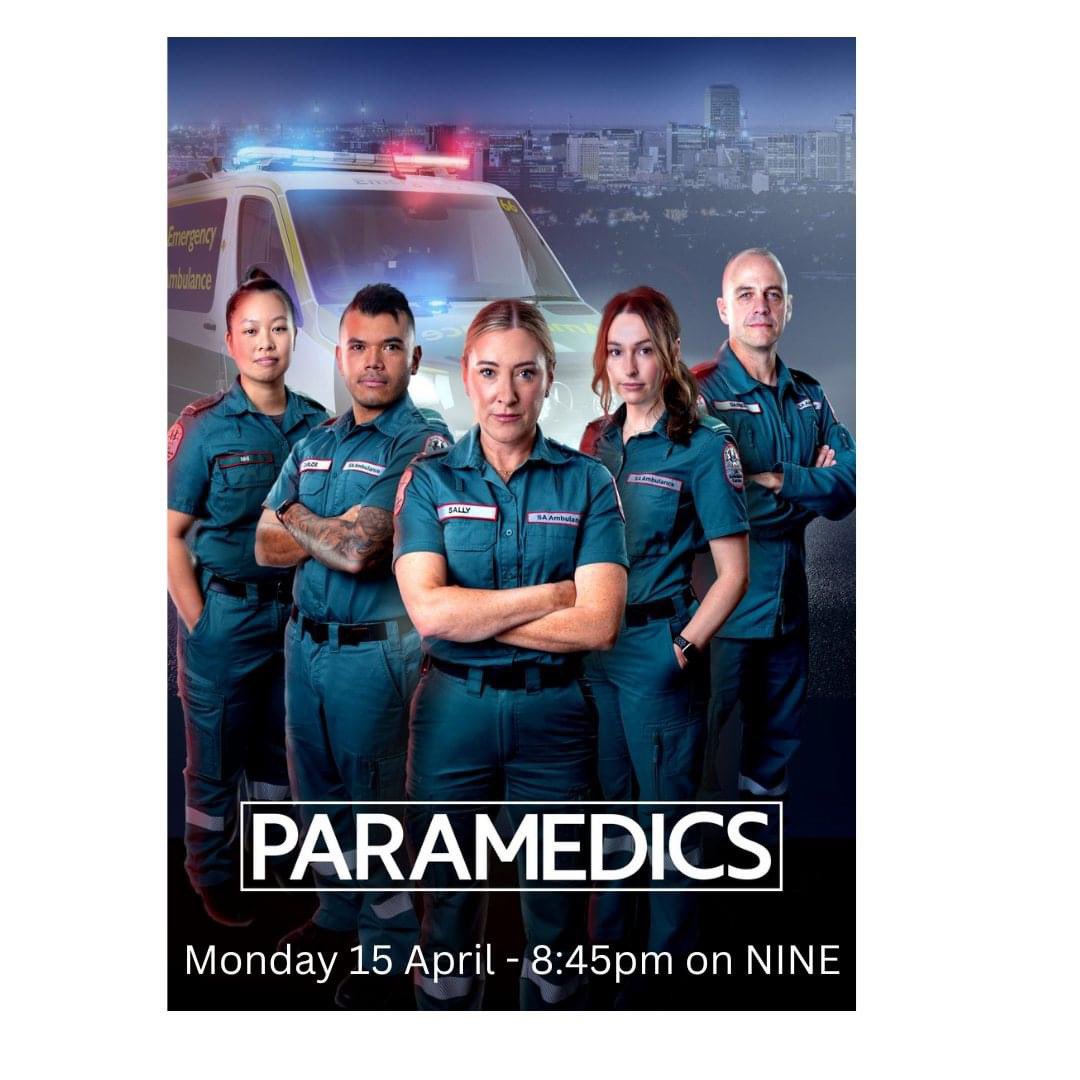 Check out our awesome partners at @SA_Ambulance/@MedSTAR_SA on Season 5 of Paramedics - airing Monday 15 April at 8:45pm on @Channel9 ! Can’t wait to see some of our great colleagues helping South Australians with humanity, humility, and humour.