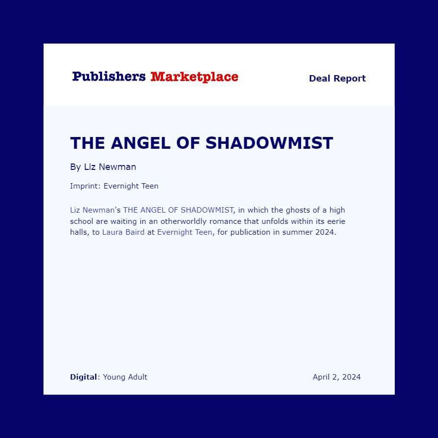 We’re excited to announce the upcoming YA title, THE ANGEL OF SHADOWMIST by Liz Newman #comingsoon #teenbooks #acquisition