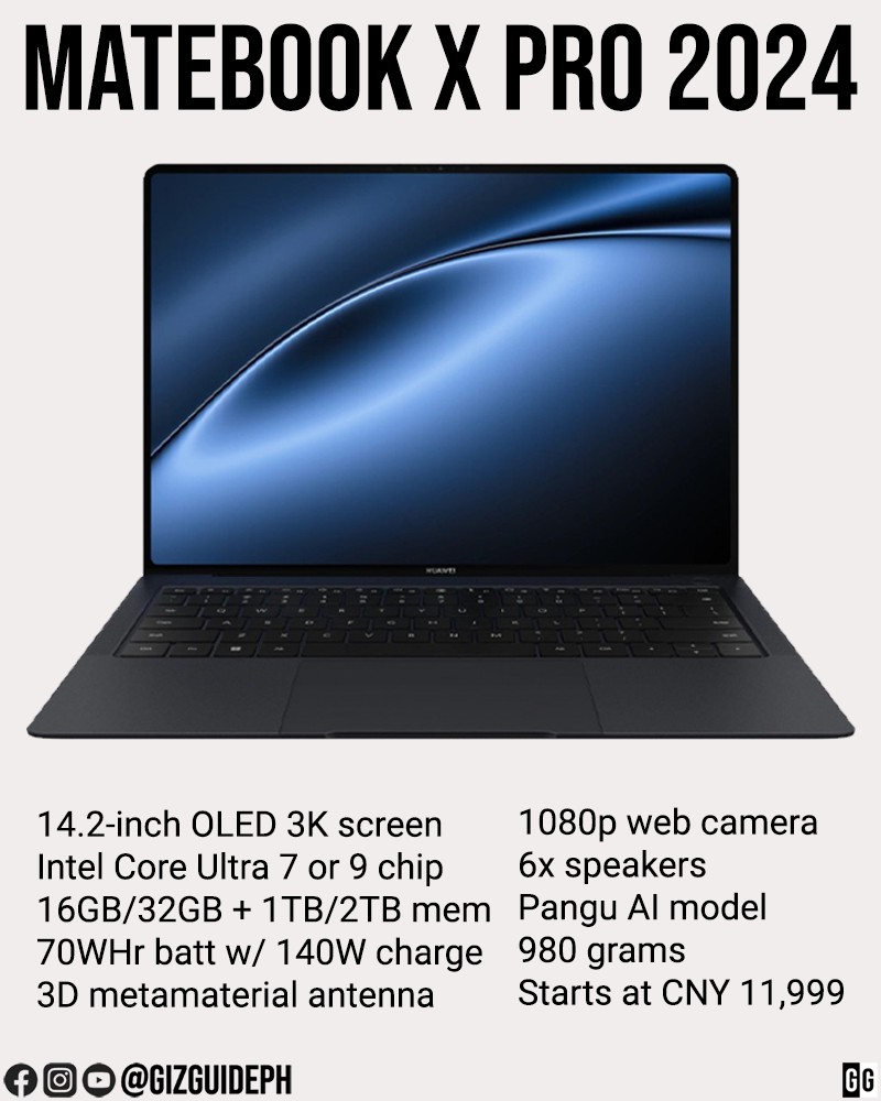 Grabe, 980 grams lang

Read here: bit.ly/3vPj110

#GIZGUIDEPH #TechPH #HUAWEIMateBookXPro2024