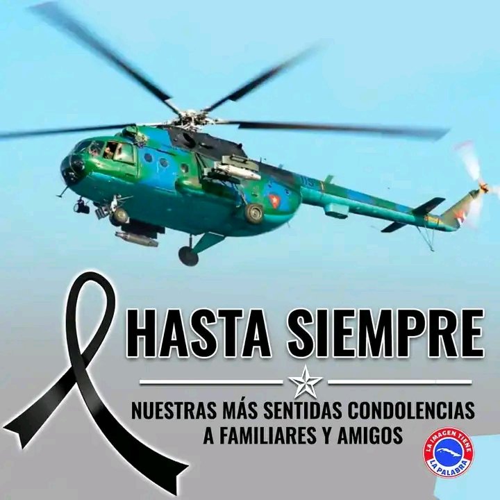#Cuba Me uno a las condolencias para los familiares de los oficiales que murieron en un accidente de helicóptero que cumplía misiones en interés de las FAR.