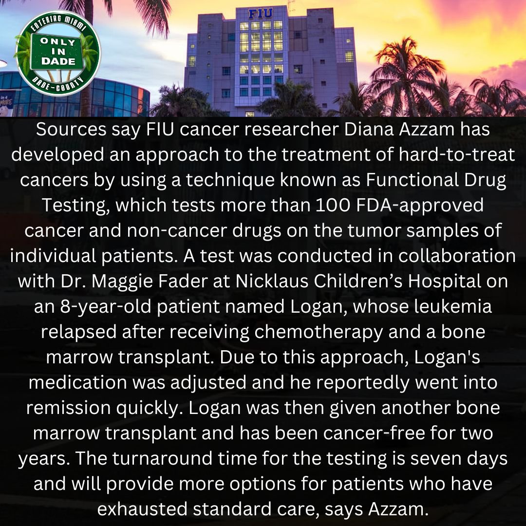 #OiDNews: FIU #cancer researcher reveals a new approach on targeting hard-to-treat cancers! 😳🙏 | #ONLYinDADE #Science #Medicine (📰: nature medicine/fiu-youtube)