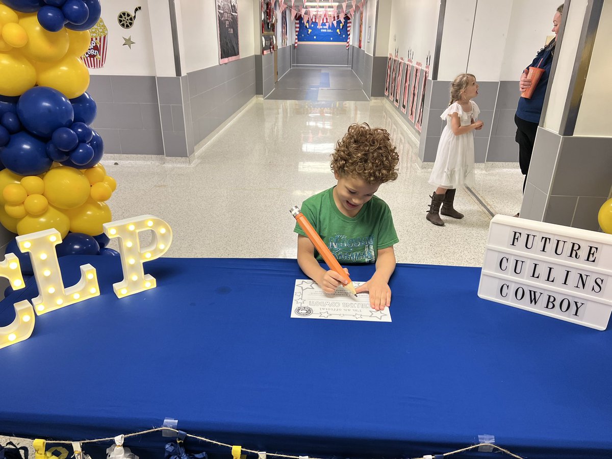 It was an absolute 🎉 JOY 🎉 to welcome our newest @CLP_Elementary Cowboys! We ❤️ seeing our newest CLP family members at Kindergarten Round-Up! #loveclp 💙💛💙