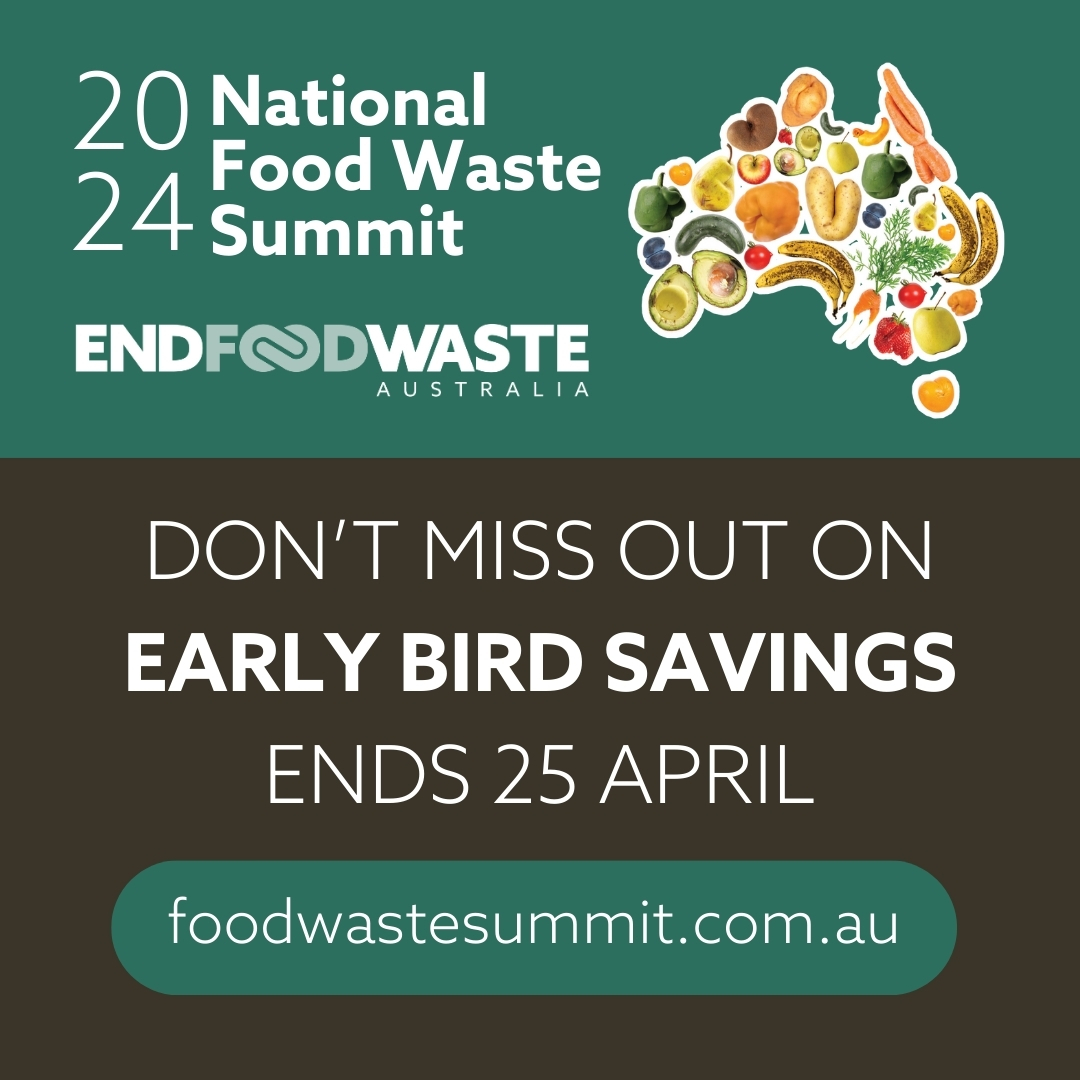 How are we going to achieve our vision of halving food waste in Australia by 2030?🌏 🌱🤔 The 2024 National Food Waste Summit offers a comprehensive look at strategies & solutions driving progress in the field. Early bird ends soon! Join us & find out: bit.ly/3tfzu9N