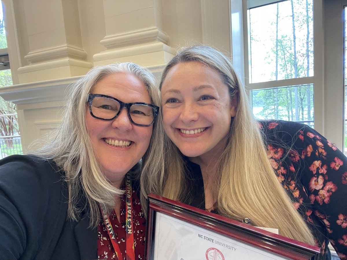 I love the opportunity to celebrate with our faculty who win awards. Congratulations @TheTerriBee for being named a @NCState outstanding teacher. @NCSU_DEPP @NCStateCALS