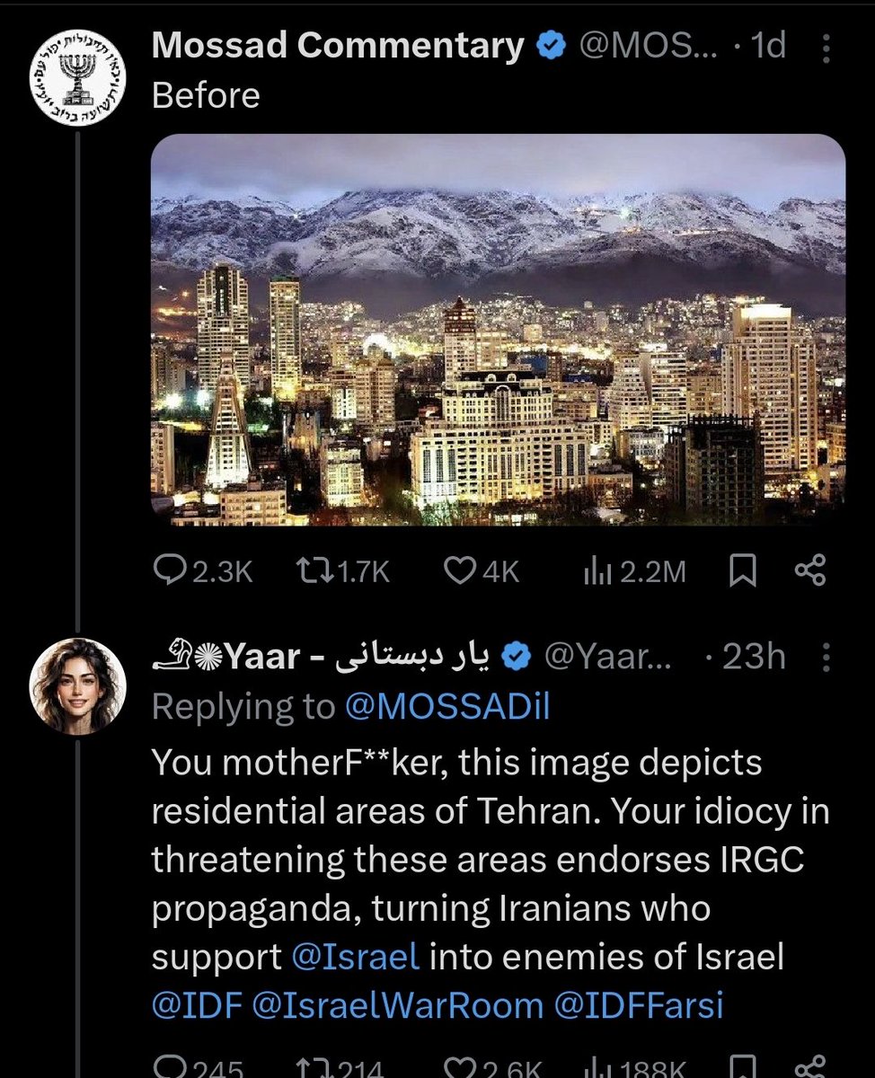 Lol Iranian monarchists found out the heartbreaking way that the z*onist intend to genocide them too
