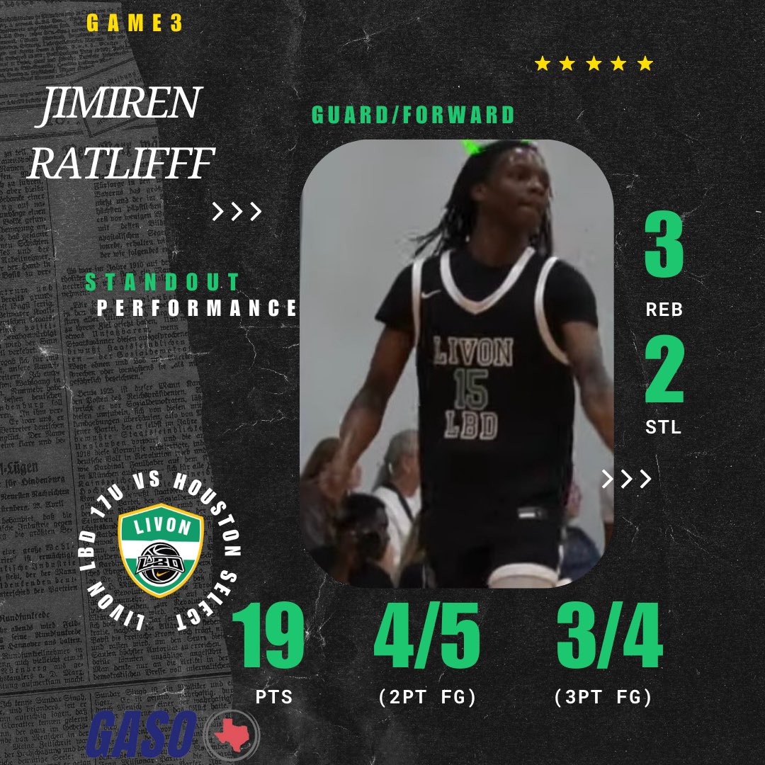 LBD2025_Select (@lbd2025) on Twitter photo Day 2: Game 2 Standout Performer <a href="/Jimiren23/">Jimiren Ratliff</a>. Great shooting, all around offensive game. Big time! Day 2: Game 2 Standout Performer <a href="/Jimiren23/">Jimiren Ratliff</a>. Great shooting, all around offensive game. Big time!