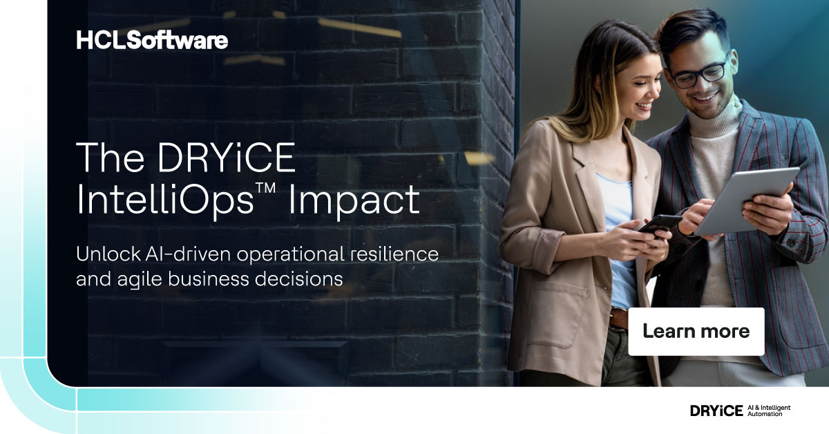 Enable autonomous #IToperations with advanced #AIOps & #BusinessFlow #Observability using #DRYiCE #IntelliOps today! Learn more about how your enterprise can experience improvements in incident investigation and resolution time by up to 70%: hclsw.co/lqa60z