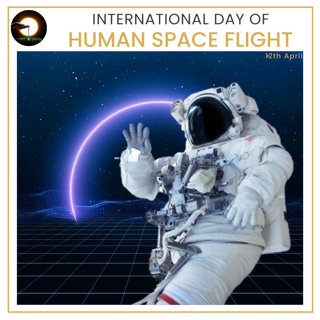 Happy International Day of Human Space Flight from #ArtofGiving! Today, we celebrate the incredible achievements and advancements in space exploration. Let's embrace the spirit of curiosity and discovery, inspiring future generations to reach for the stars. . . . . . . #AOG…