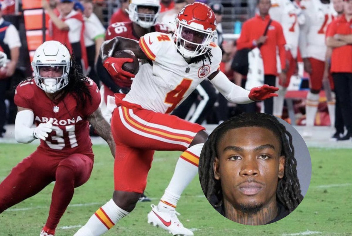 DallasTexasTV's tweet photo. Chiefs wide receiver Rashee Rice has turned himself in to police after an arrest warrant was issued for him being involved in major car crash on a Dallas highway https://t.co/0gPtXhBqPr
