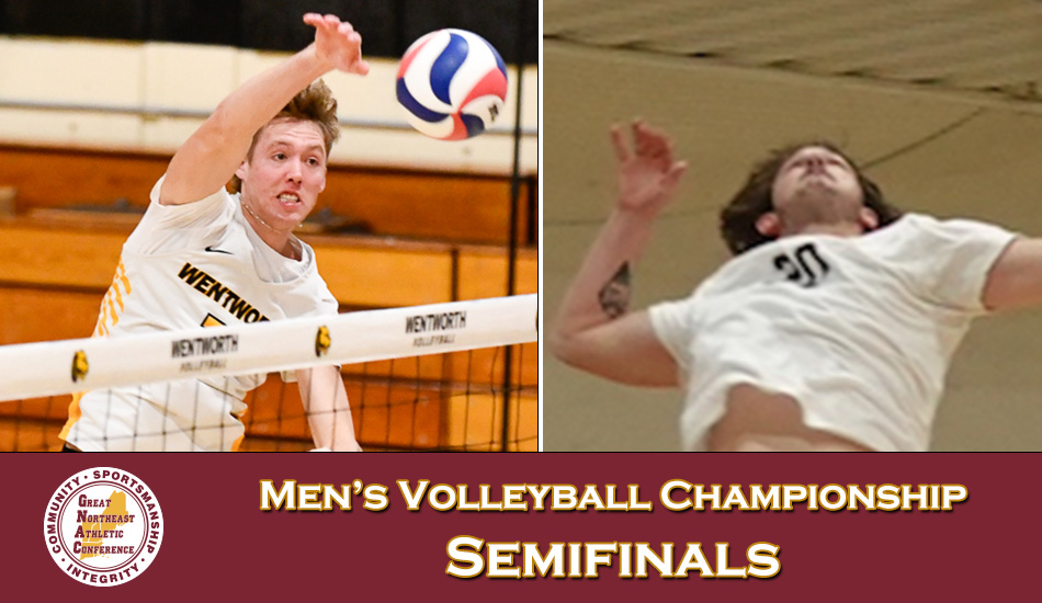 🏆GNAC MEN'S VOLLEYBALL SEMIFINALS🏆

<a href="/witathletics/">Wentworth Leopards</a>, <a href="/RivierRaiders/">Rivier University Athletics</a> both punched their tickets into the 2024 GNAC Men's Volleyball Championship match on Saturday with semifinal wins on Thursday night.

The Leopards the championship at noon.

READ: thegnac.com/sports/mvball/…

#d3vb