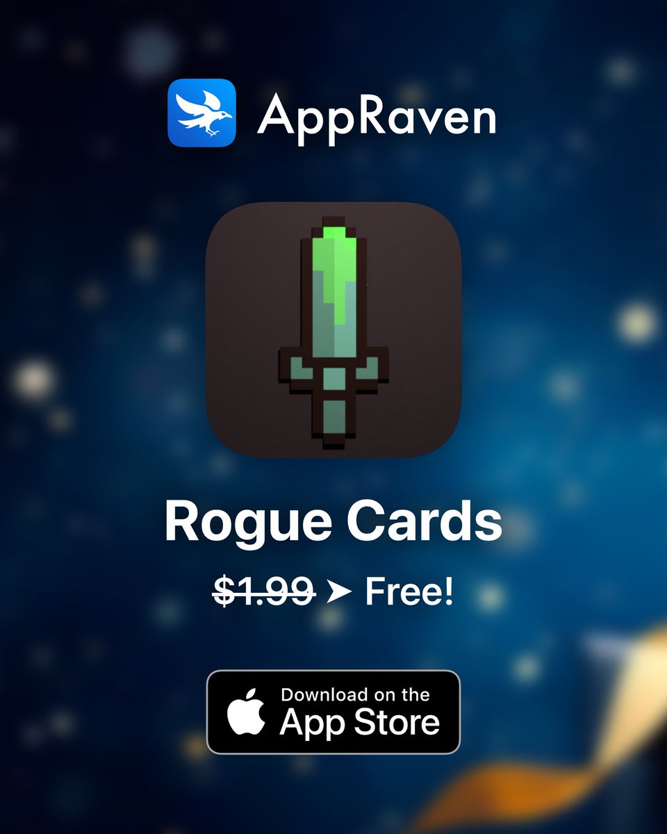 🎁 Today's App Deal - April 12th 🎁

A mix of puzzle, card game, and a classical roguelike. Each movement of your card creates a unique and challenging situation.

👉 apps.apple.com/app/id14155329…

📆 Repost &amp; Follow for new deals every day!

#Apple #AppStore #Deals #Discount #iPhone