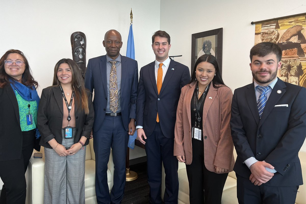 Great pleasure to meet Ambassador @danieldelvalle, Permanent Observer of the @OIJ_UN to @UN & his team. We agreed to build and strengthen the partnership with @UN_OICT leveraging on the power of Youth to accelerate positive impact of #DigitalTransformation & #Innovation for #SDG