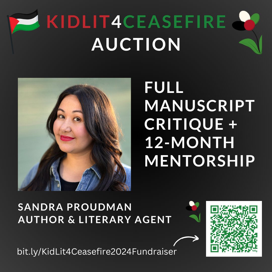 LET’S GO!!!! 15 minutes left for the #KidLit4Ceasefire fundraiser! I have three items available including 2 year-long mentorships that include full manuscript critiques! bit.ly/KidLit4Ceasefi…