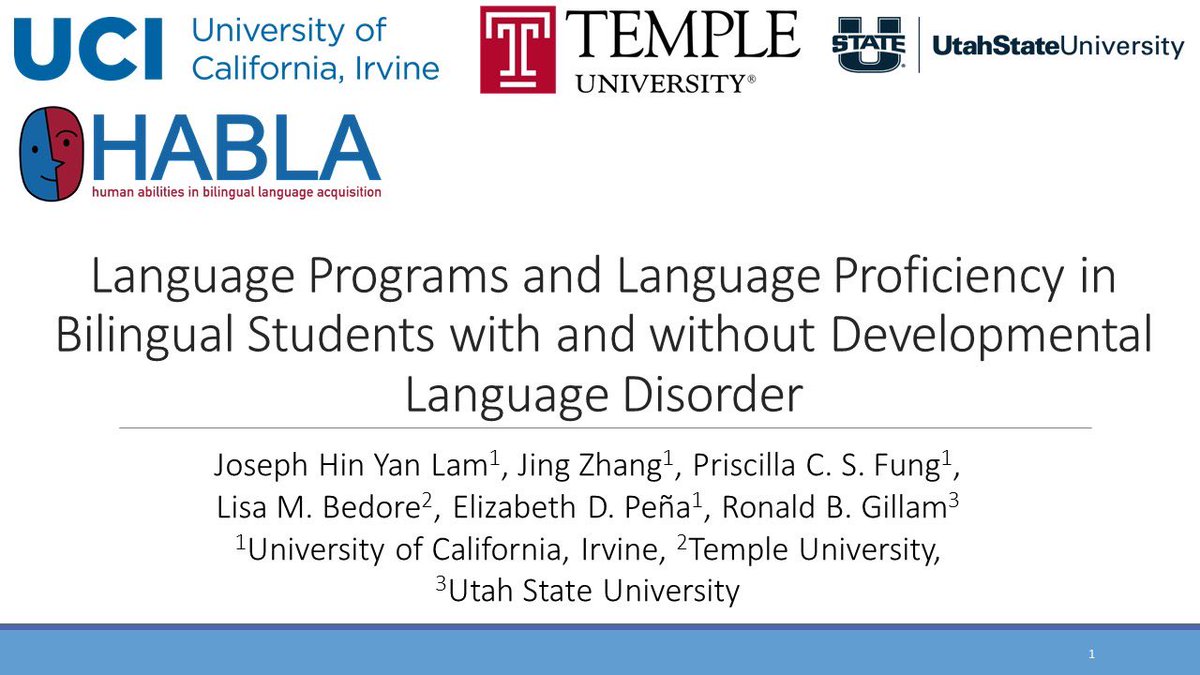 #AERA2024 #DLD Half of the world 🌍 is bilinguals Up to 10% of students have Developmental Language Disorder (DLD) But there is only 1 paper out of 2k presentation at #AERA2024 on bilingual DLD 🎉see you tomorrow!🎉 @HABLAlab @RonGillam Jing Zhang Priscilla Fung Lisa Bedore