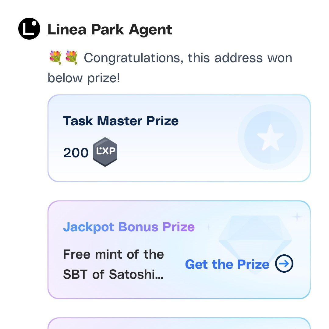 🎉 @LineaBuild Task Master results are out 🫵Check ur eligibility if u participated 🔗socialscan.io/hemera/agent/l… ✅Paste your wallet & check 🪙150-250 $LXP 😁I got 200 $LXP 📸Post your screenshot in comments 💙Like 🔁RT