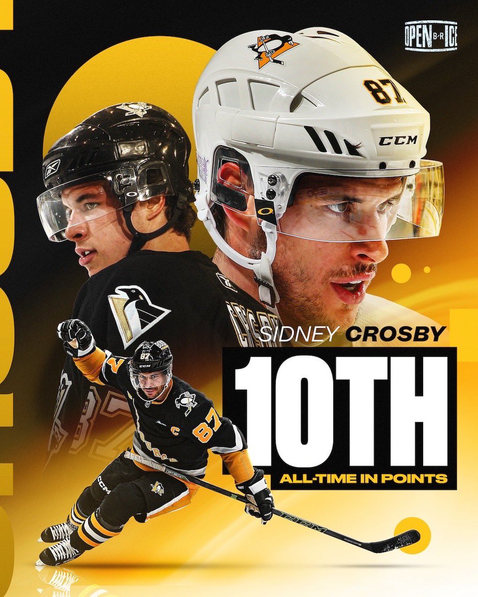 BR_OpenIce's tweet photo. SID HAS TAKEN OVER 10TH ALL-TIME ON THE NHL POINTS LIST WITH HIS 1000th CAREER ASSIST  🔥 https://t.co/YeVhDgeJIb