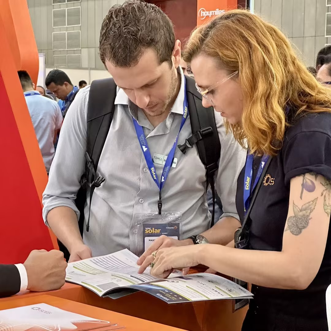 Solis_Inverters's tweet photo. #SolisExpo in #Brazil: The vibes are electric as we wrap up at #IntersolarSummit Nordeste! Our new star, the ππ-ππππ(ππ-ππ)π-π, is making waves in the #energystorage world. β‘οΈ https://t.co/1GLZOiqo48