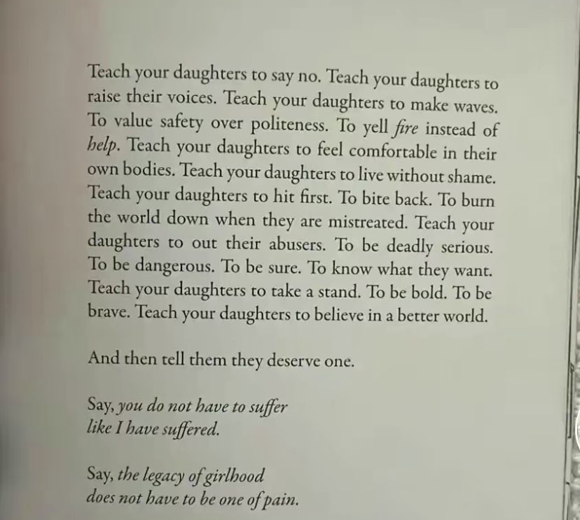 Amen. I wish my mother had taught me this. Instead, I hope I instilled this in my beautiful daughter. Be loud. Be Fierce.