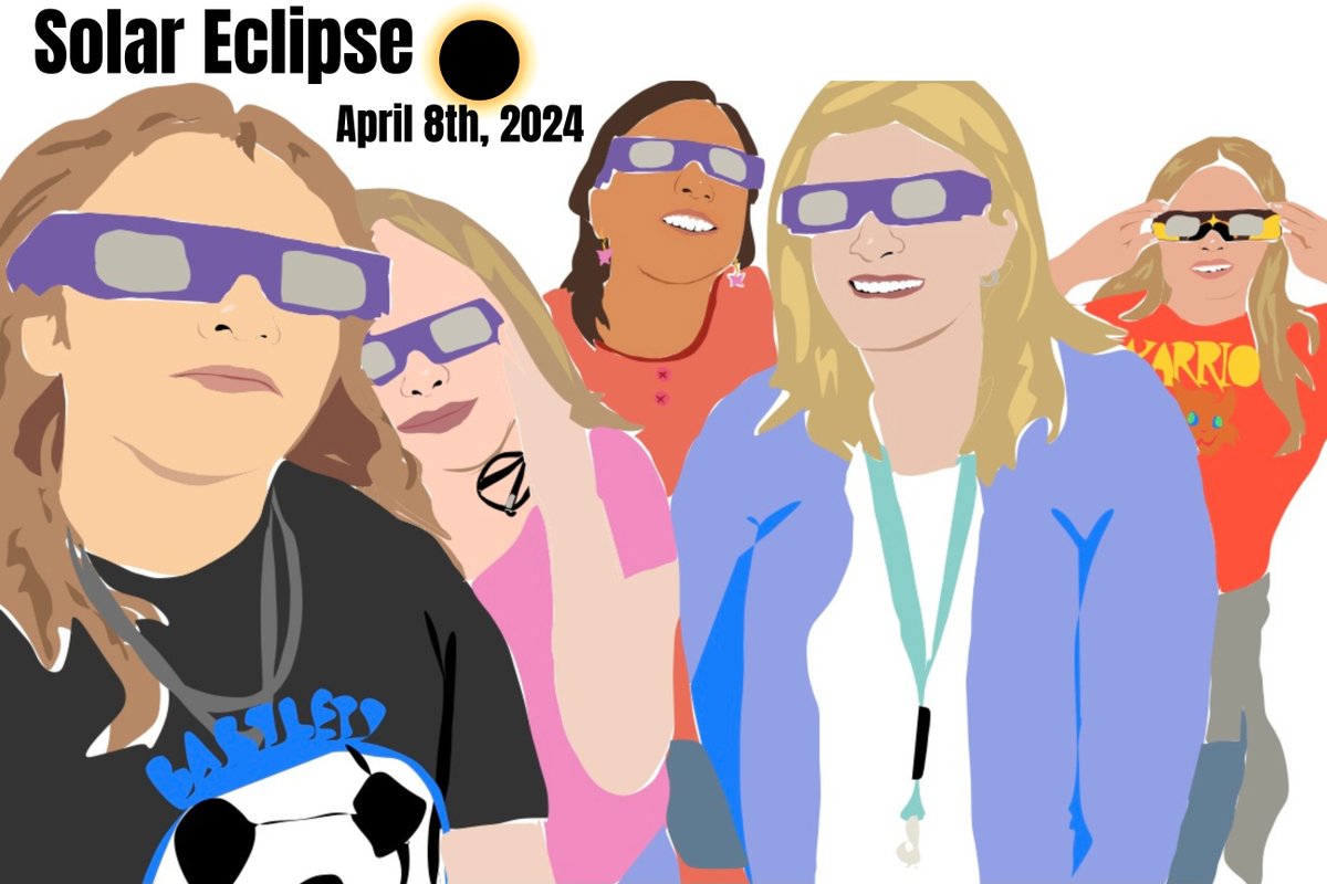 What a great way to remember the historic eclipse this past week! These girls had so much fun taking our 'Solar Selfie' and creating magic with Keynote line draw!