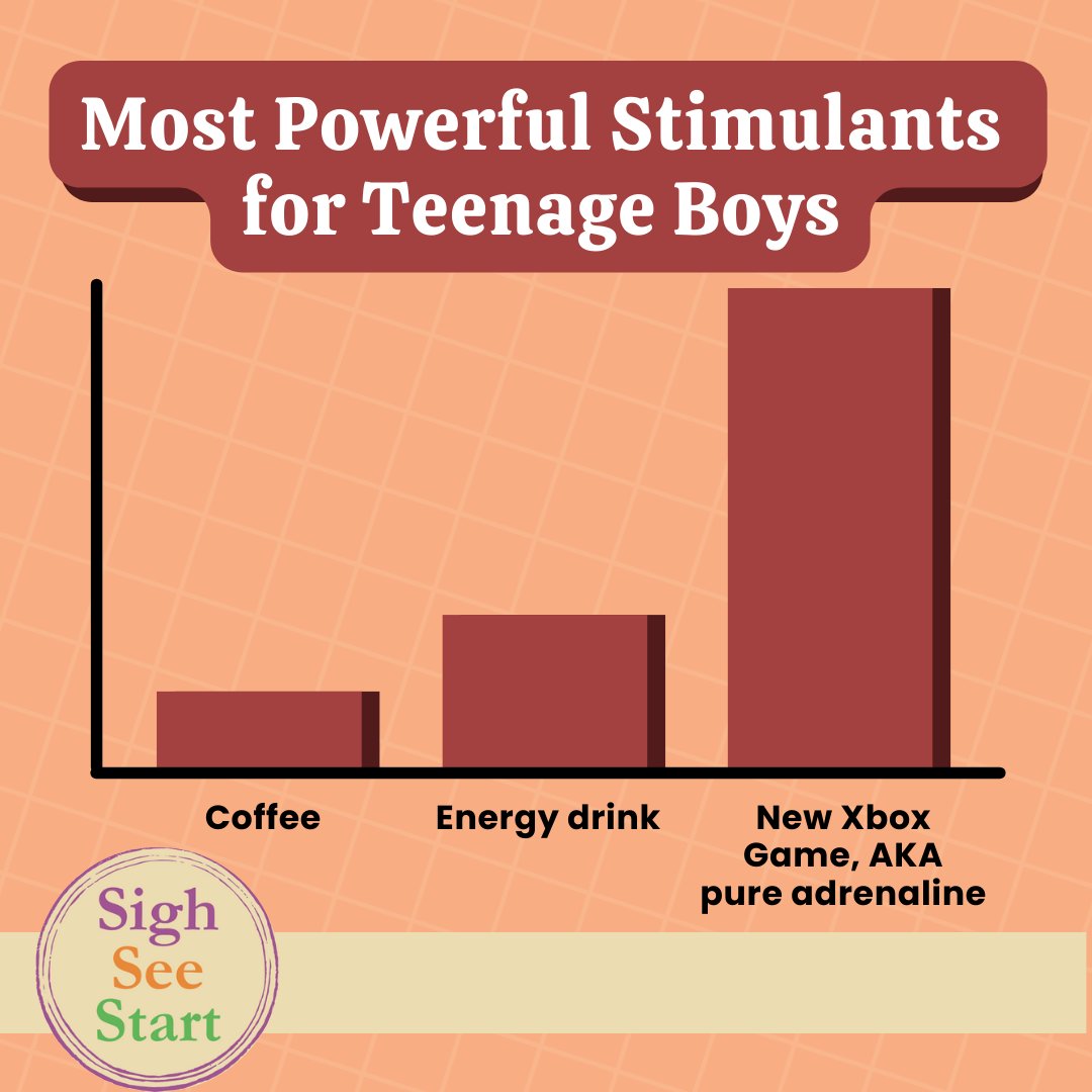 Teen boys seem to suddenly get so tired when you ask them to complete a task......but put them in front of a video game and they can go for hours. #sighseestart #parenting #parentingteens #screentime #videogames
