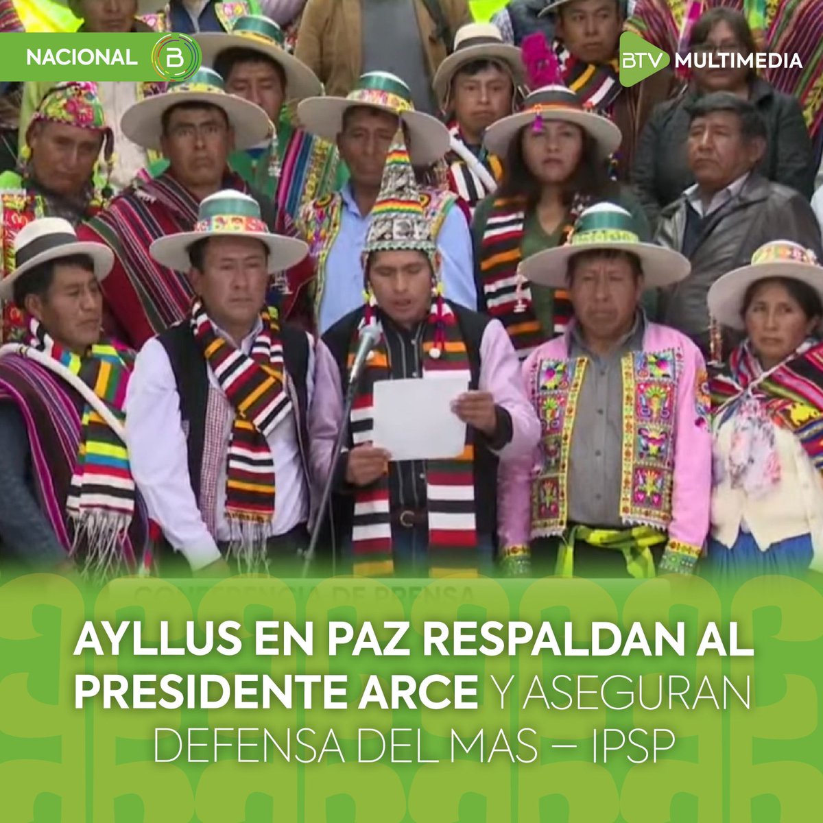 #BTVMultimedia | ✔️ Los Ayllus en Paz de #Potosí y #Oruro expresaron su rotundo respaldo a la gestión del presidente Luis Arce y el vicepresidente David Choquehuanca. Asimismo, aseguraron que no permitirán ningún intento de desestabilización al gobierno nacional.