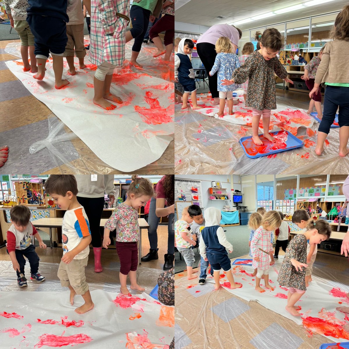 Paint with FEET?! 👣 🎨 BPS ECC toddlers enjoyed a new experience for @naeyc Week of the Young Child Artsy Thursday! ⁦@BirminghamPS⁩ #WOYC2024