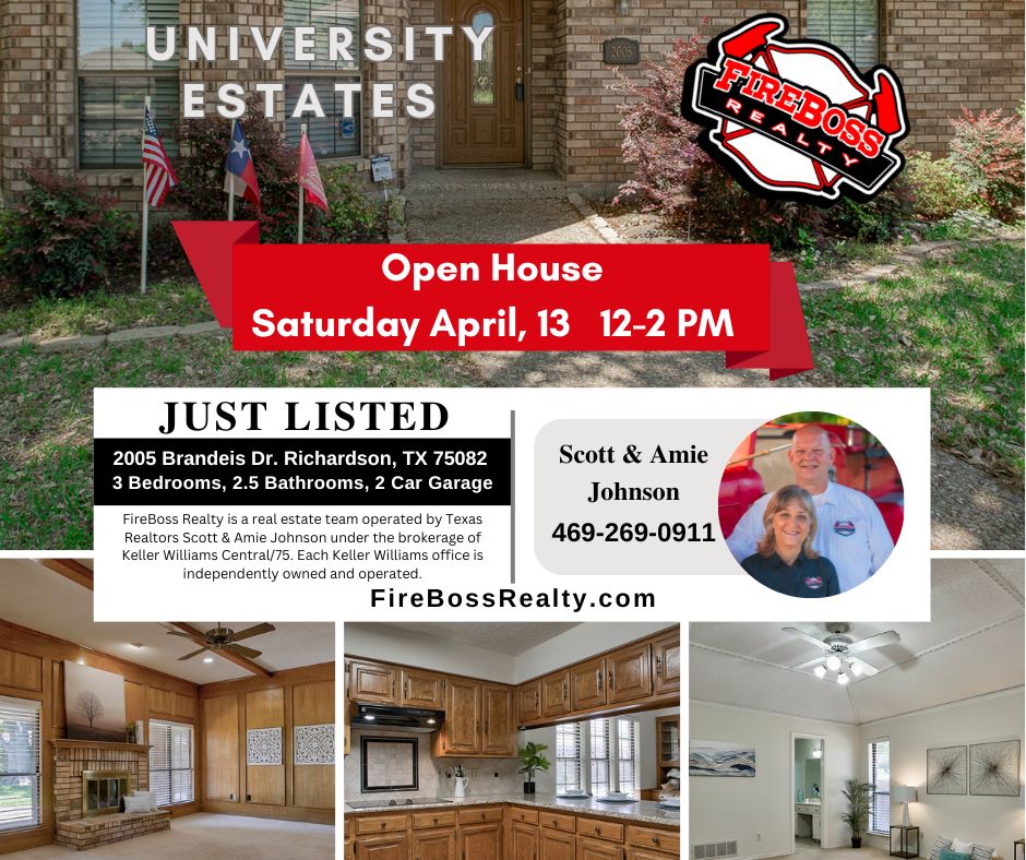 FireBossRealty's tweet image. Situated near Hwy 75 and Campbell, this home has easy access to everywhere in Dallas. This property won&apos;t last long... Drop by the open house this Saturday, April 13, from 12-2 PM and check it out.
#openhouse #richardsontx #firebossrealty #scottandamiejohnson #KerriJo