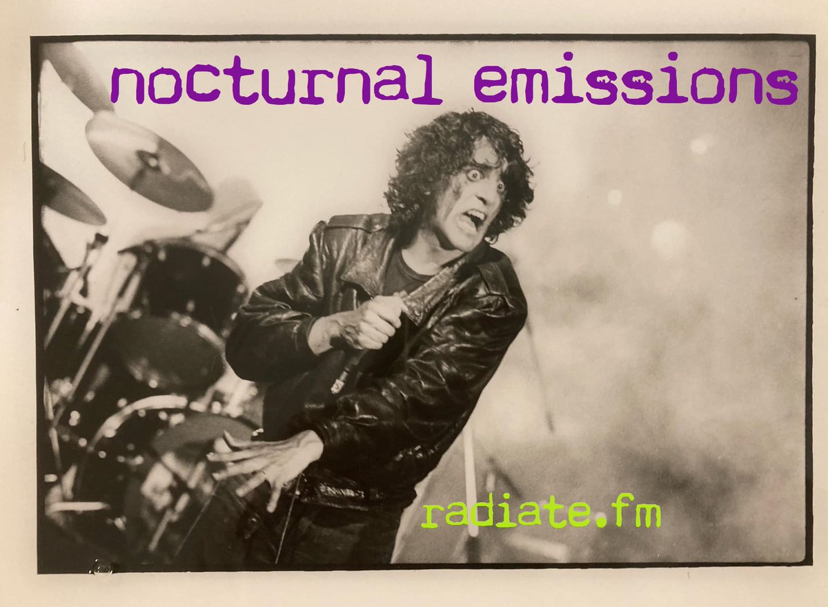 So messed up, he wants you here
Listen to the the progression of the musical underground from 1965-1995
Glam, Proto-Punk, Punk, Post-Punk, Industrial for over 4 hours NOW!
Tune in and stay a while Radiate.fm
Be ear to ear with Nocturnal Emissions
#OnlineRadioStation