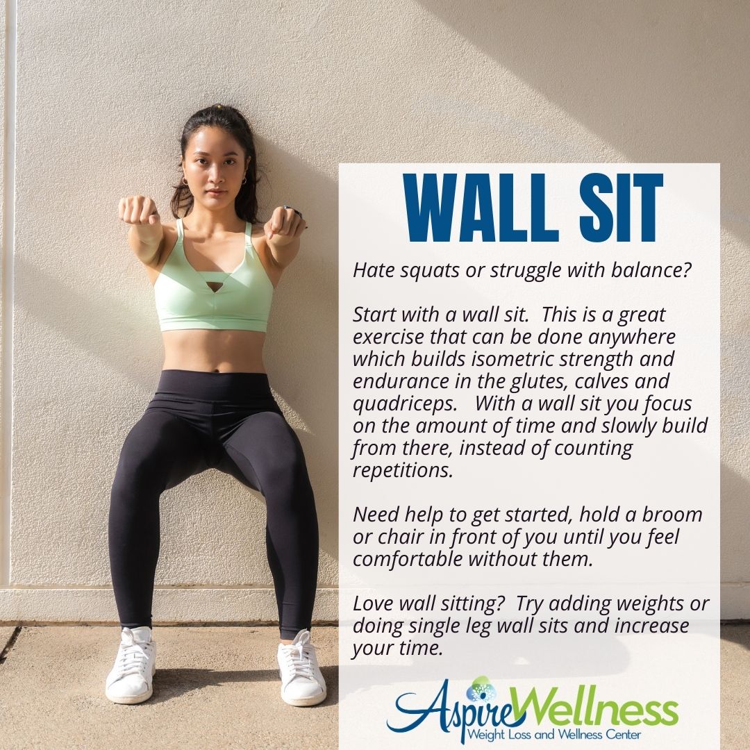 WaAspire's tweet photo. Wall Sits are an amazing exercise to boost core strength, increase muscle endurance and joint stabilization to #movemore zone out and listen to your favorite music or podcast and feel your body getting stronger.
#aspirewellnesswa #exercise #wallsit #idealprotein #endurance https://t.co/FF3Ahrexf5