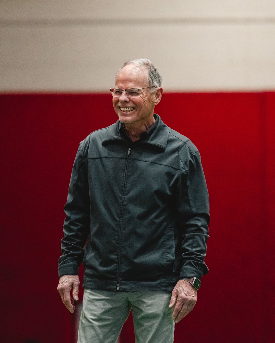 Honored to have newly inducted @cfbhall Coach Frank Solich attend practice today! 🏈🏆 #GBR x #WhatsNExt!