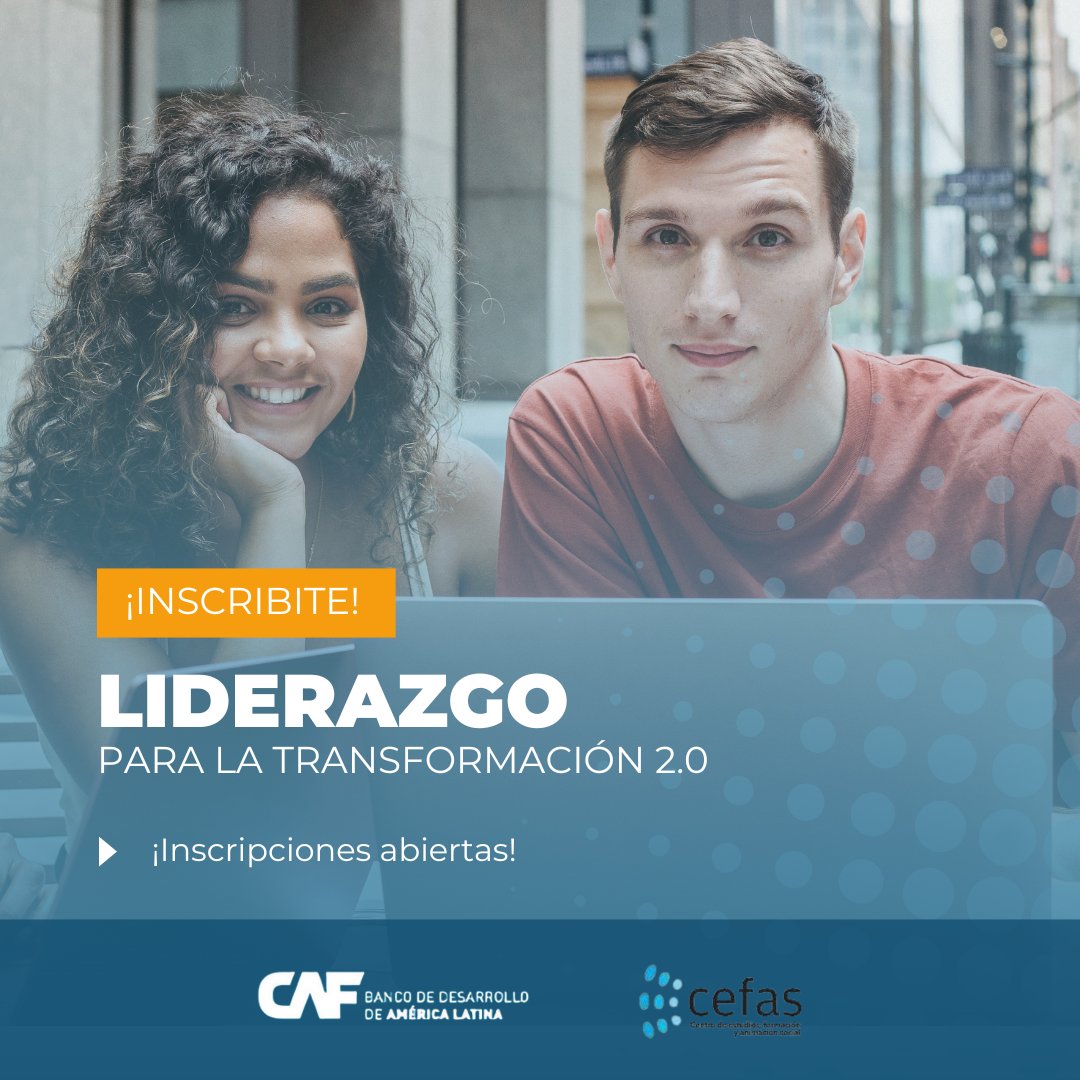 cefasarg's tweet photo. Programa de Liderazgo para la Transformación 2.0 de #CAF. Sé parte de una red de más de 500 líderes comprometidos con la región. No importa tu edad, género o formación, si tenés visión y compromiso, este programa es para vos 👉https://t.co/h0LR9ZUDGC https://t.co/Z24zFHWo9K