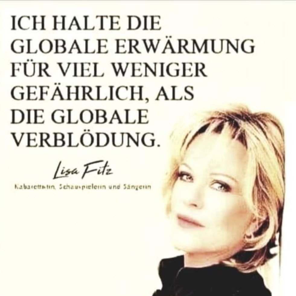 Ich schätze den Sachverstand von #LisaFitz viel höher ein, als den, der Mehrheit aller Politiker im Deutschen Bundestag.