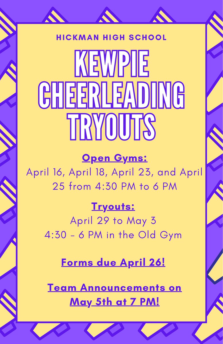 Missed our informational meeting? No worries!

DM us or email Coach Molly at mlyman@cpsk12.org for more information on tryout requirements! 👶