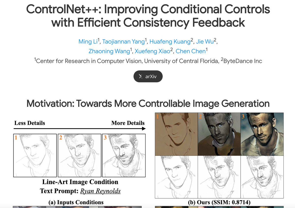 _akhaliq's tweet image. ControlNet++

Improving Conditional Controls with Efficient Consistency Feedback

To enhance the controllability of text-to-image diffusion models, existing efforts like ControlNet incorporated image-based conditional controls. In this paper, we reveal that existing methods