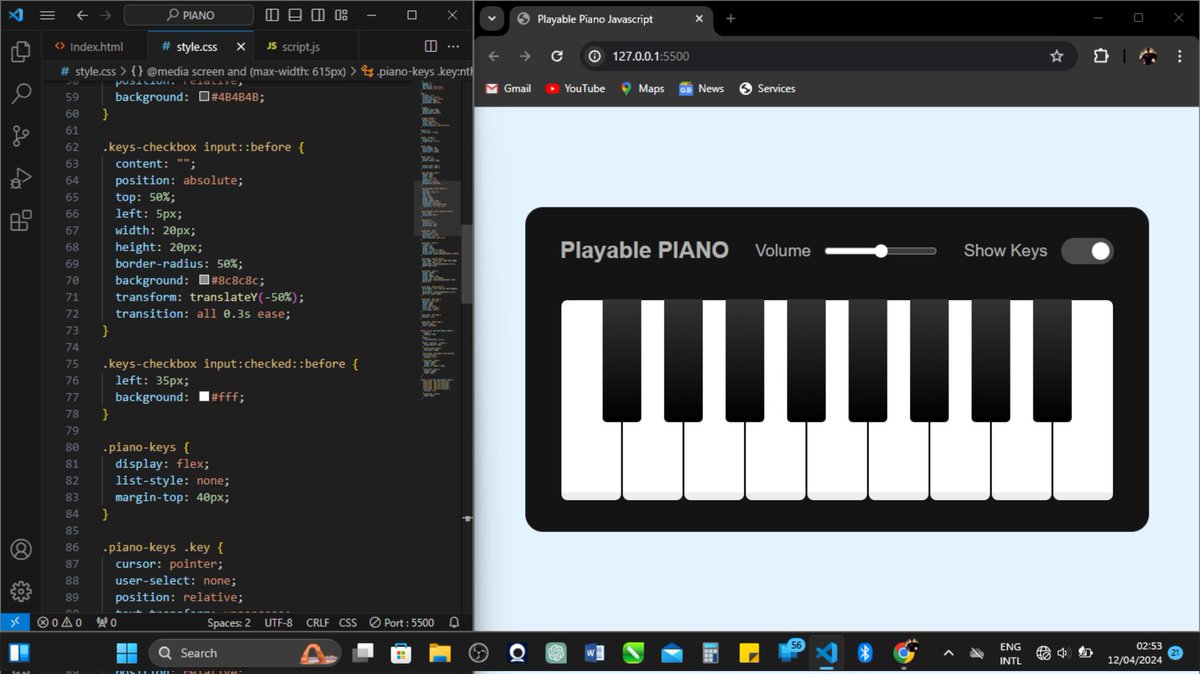 adebanjoda89716's tweet image. Just learnt how to code a piano using HTML, CSS, and JavaScript! ๐น๐ป๐ #CodingAchievement #NeverGiveUp #100DaysOfCode #html5 #CSS #javascript