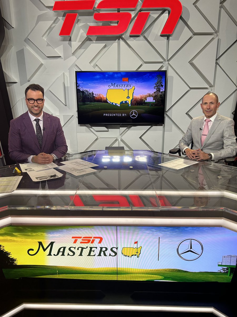 The boys are back for Masters Primetime! Full recap of each round of @TheMasters airing nightly and looping during the morning on @TSN_Sports . @ZeeManGolf & @adam_scully in studio . @BobWeeksTSN / @tsnjamesduthie / @GrahamDeLaet from Augusta