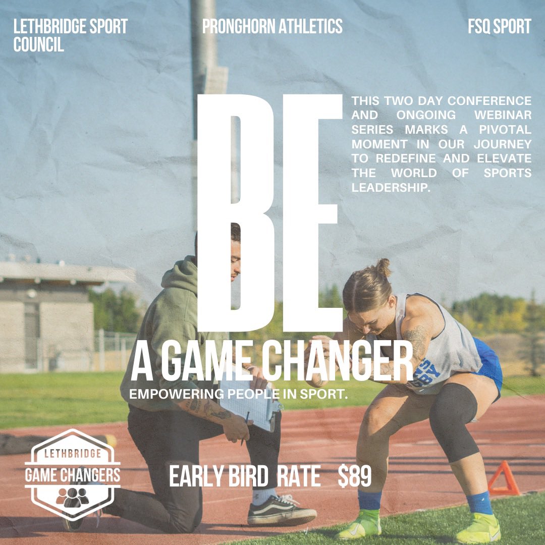 Tomorrow kicks off the Lethbridge Game Changers Conference with @LethbridgeSport and @fsqsport! Get ready for two days packed with insights and transformative experiences in sports leadership. We can’t wait to see you there! #gohorns #yql