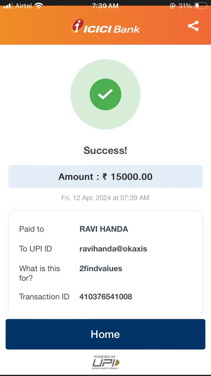 @ravihanda Here is your 15k. Now answer me, I have been following you, hearing about you from our mutual friends and wanted to meet you one day. Wanted to know answer to my question so that I will know who am I dealing with.