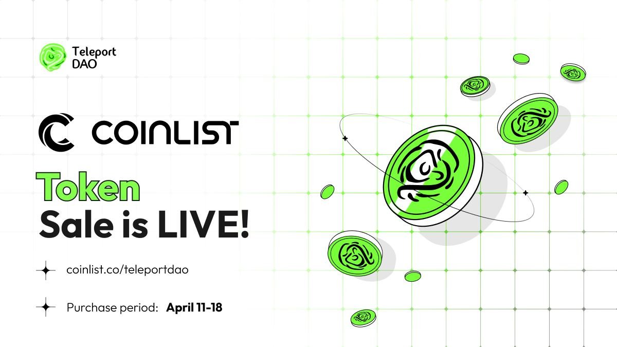 Huge moment for TeleportDAO. Going to have a huge @coinlist sale coming up for the $TST token. April 11-18 purchase period TeleportDAO is one of my Bitcoin Eco plays & will emerge as one of the top ones. Bitcoin interoperability protocol, connecting Bitcoin to all major…