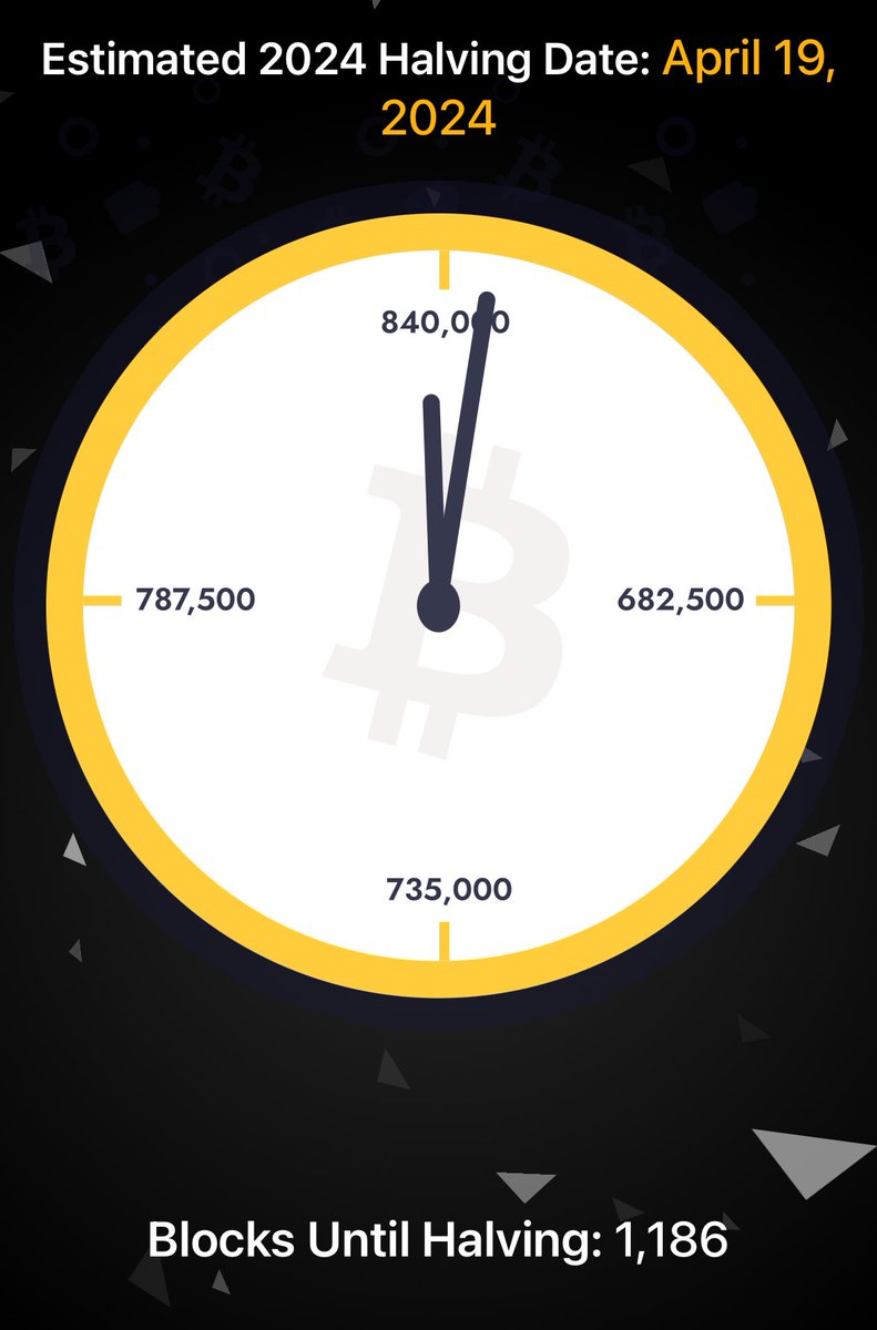 Tick-tock, tick-tock… We're almost there, fellow Halviners. Just a few more blocks left to go before the awaited #HALVING. The real action is about to start shortly. #HalvingERC #btc #bitcoin