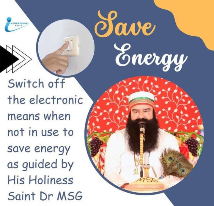 Dera Sacha Sauda has been promoting energy conservation through various initiatives. The volunteers of Dera Sacha Sauda, usage the various #EnergySavingTips of Saint Dr MSG Insan to conserve energy in their day to day lives.