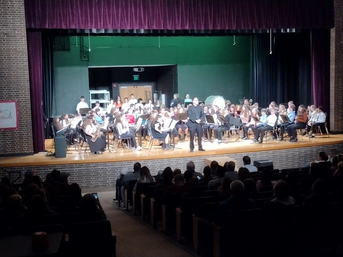 So great to see all NPS bands play together! Yelle, NMS, and High School all on stage together! #NPSPride #HAYNation #NMSLancersLead