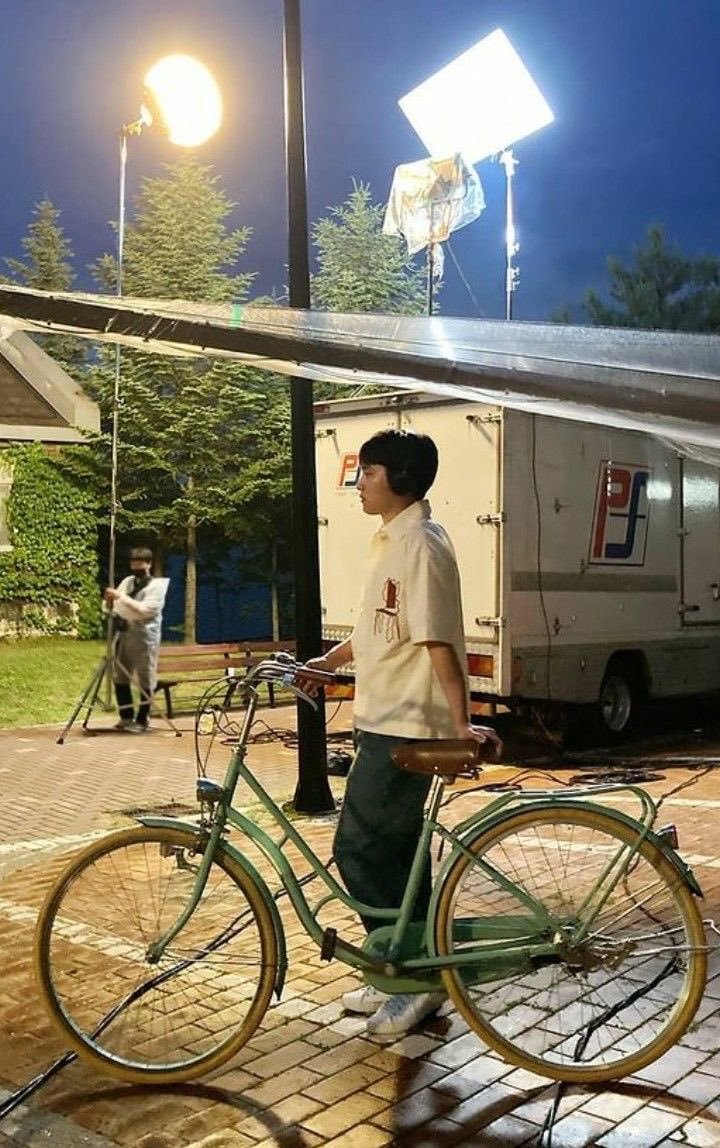 Kyungsoo with his bikes
