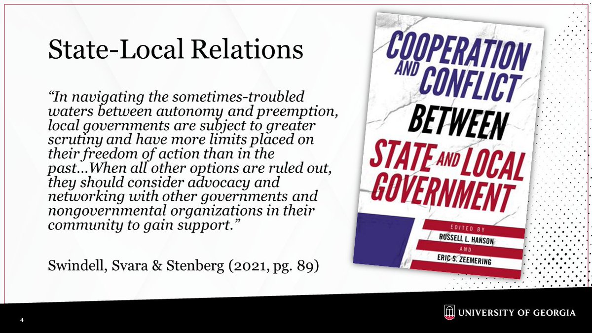 At Friday's #ASPA2024 Deil Wright Symposium, I look forward to revisiting research on state-local relations (1:30 PM), with a comparative look at legislative agendas for a set of state municipal associations. Join us in Lakeshore C! And check out the book from @RLPGBooks!